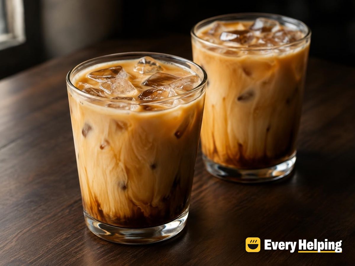 Iced Black Tea Soy Latte with Brown Sugar