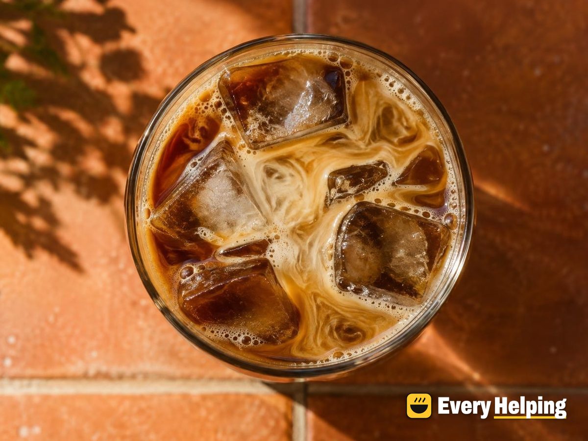 Iced Caramel Americano with Almond Milk