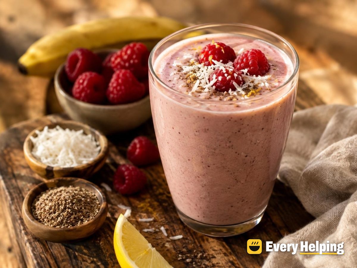 Banana Raspberry Coconut Smoothie