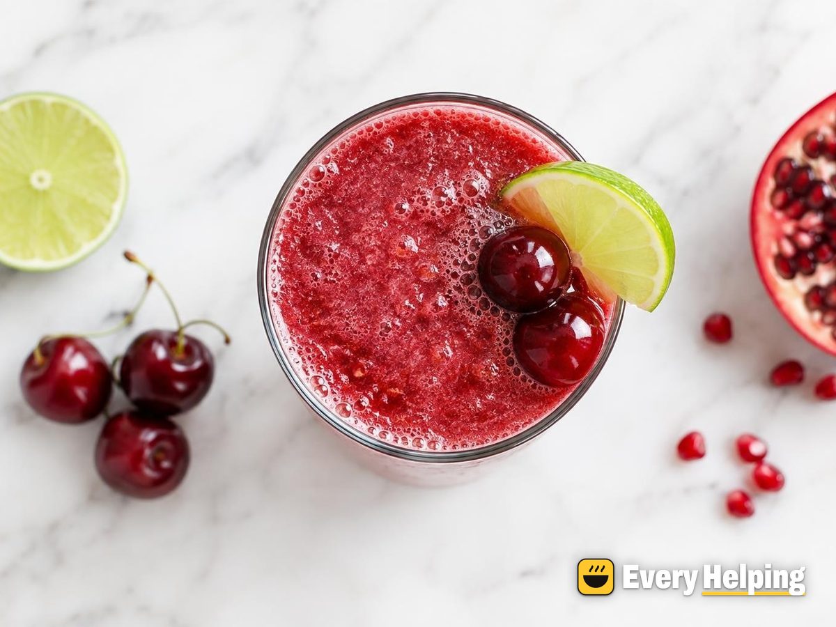 Cherry Pomegranate Lime Coconut Cooler
