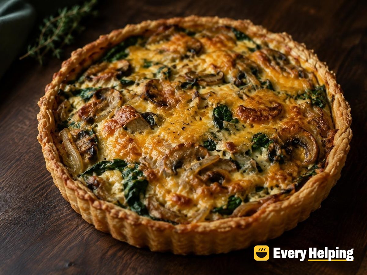 Caramelized Onion, Mushroom and Cheddar Tarts