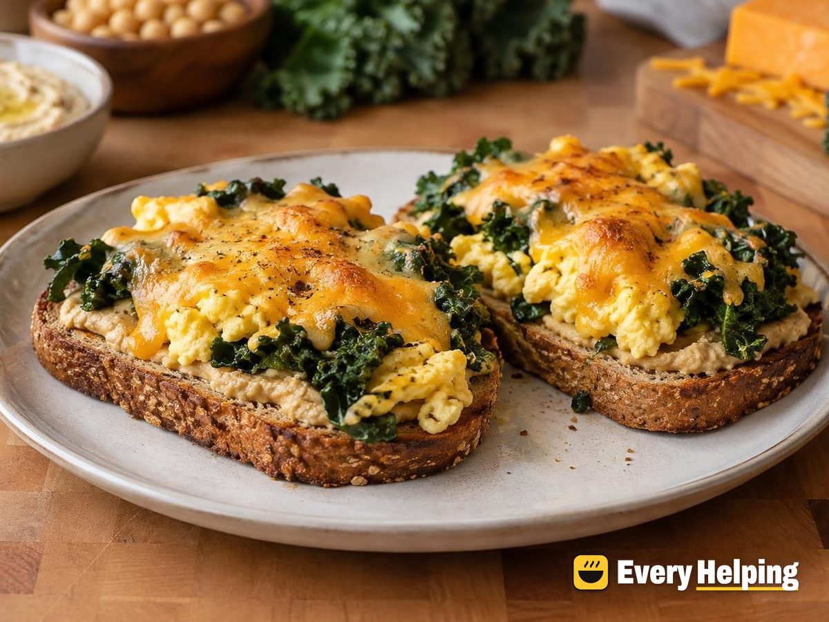 Za'atar-Style Egg and Hummus Open Melts