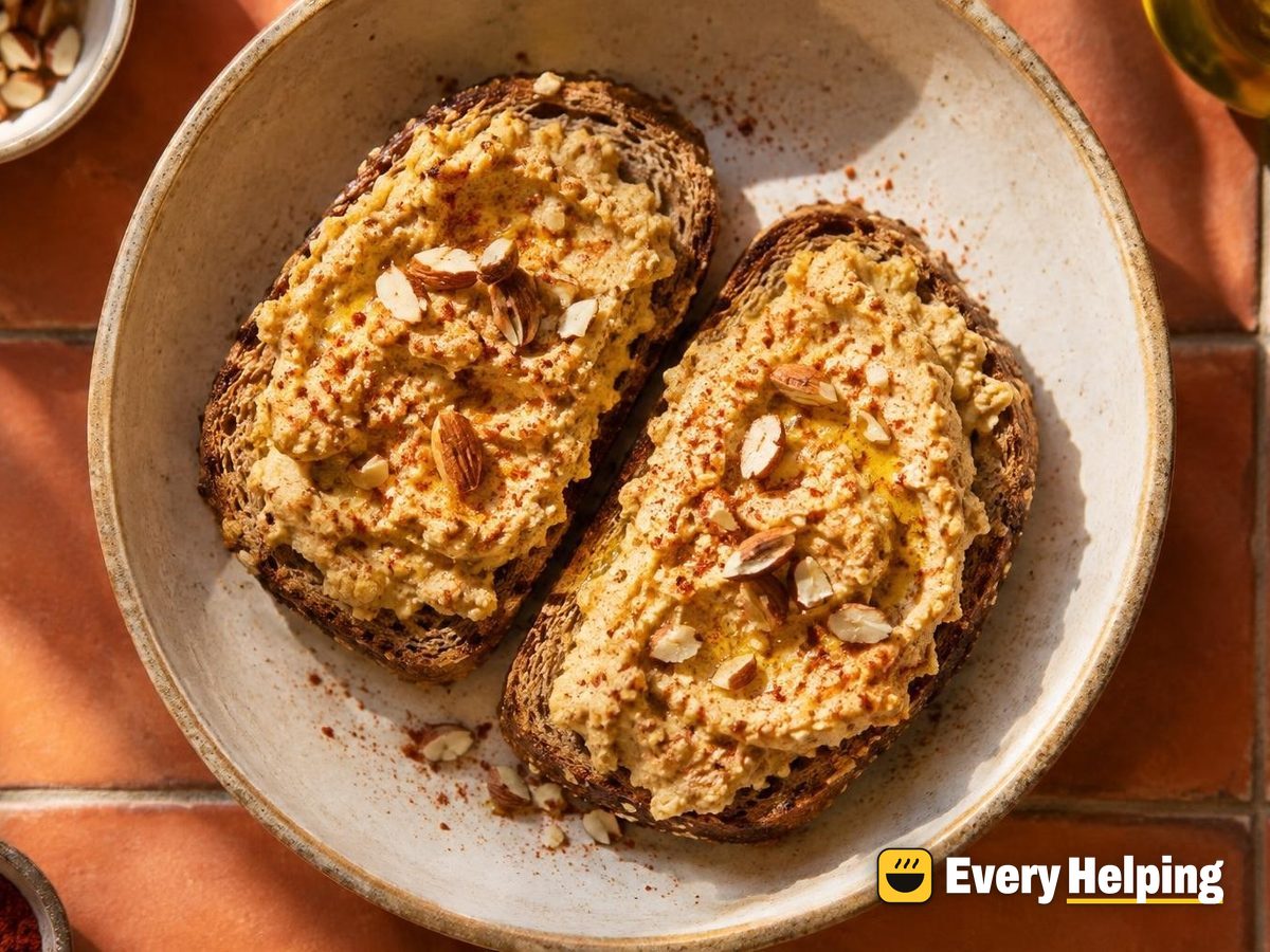 Smoky Roasted Cauliflower Spread on Toast