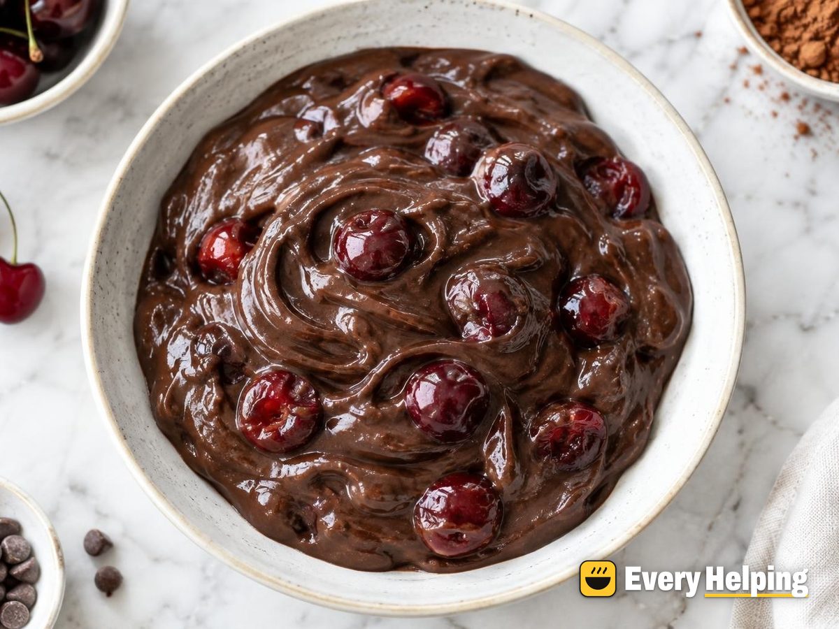 Dark Chocolate Cherry Pudding