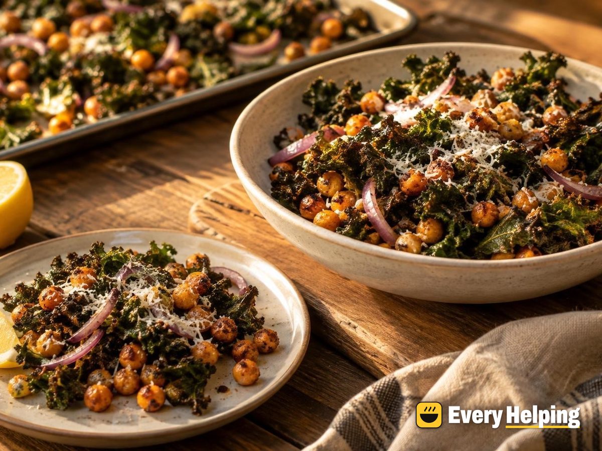 Smoky Roasted Kale and Chickpea Crisps