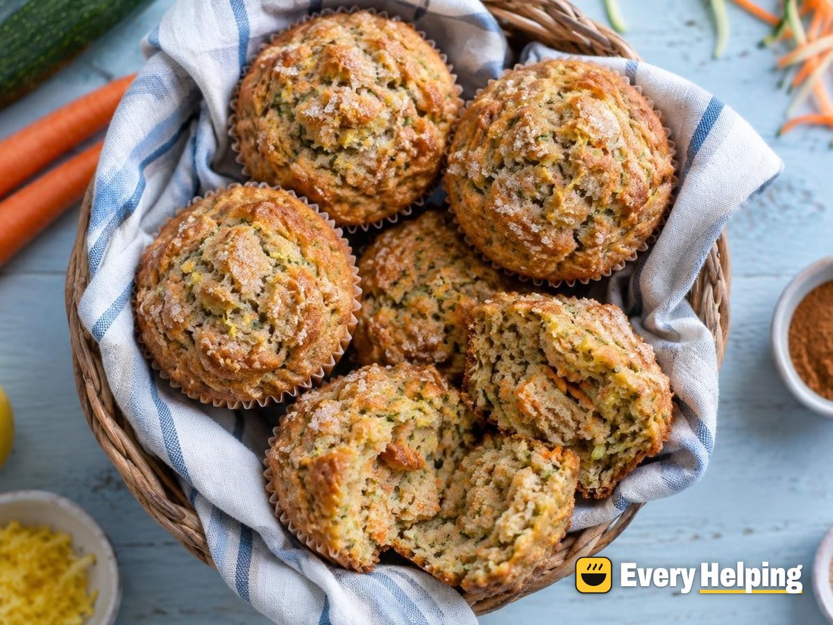 Zucchini Carrot Muffins with Lemon