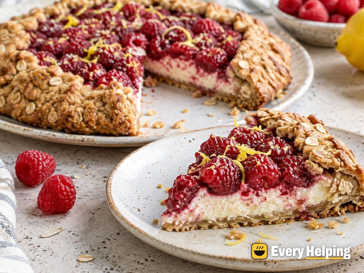 Raspberry Lemon Ricotta Galettes with Oat Crust