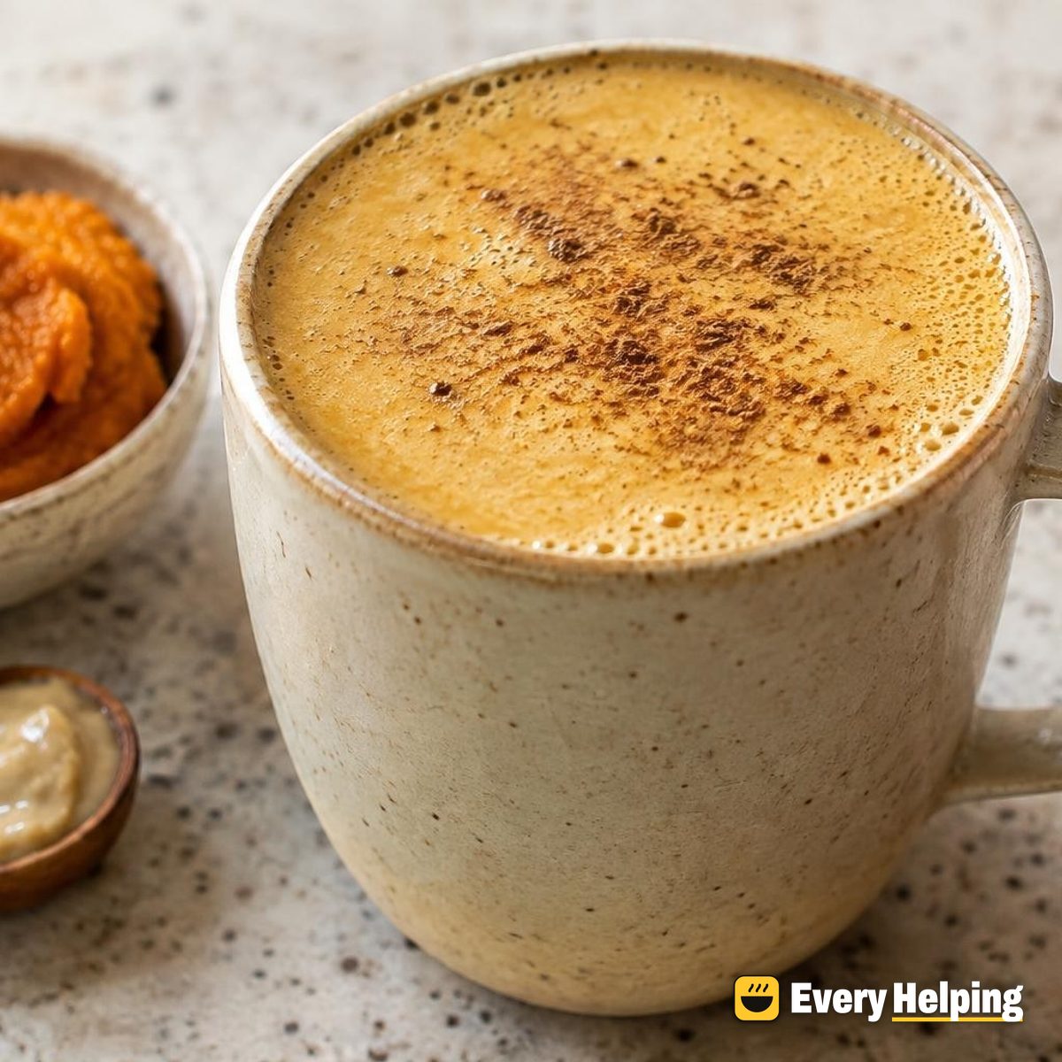 Maple Tahini Pumpkin Soy Latte