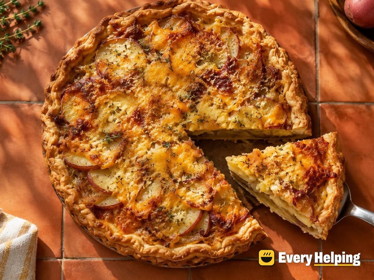 Caramelized Onion, Potato and Cheddar Tarts