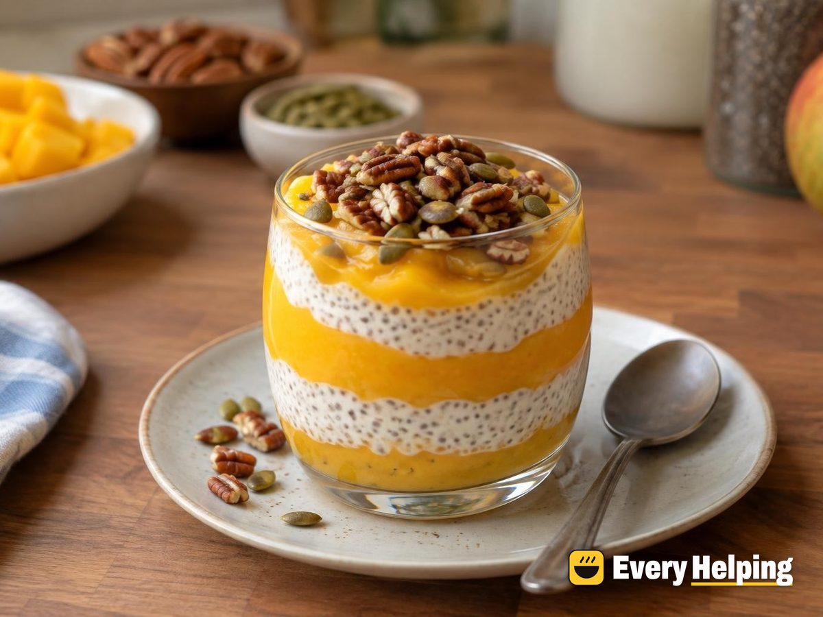 Warm-Spiced Mango Lassi Chia Parfaits