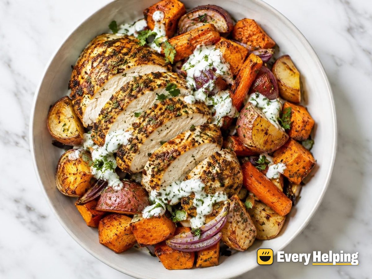 Cumin-Coriander Turkey Breast with Roasted Roots