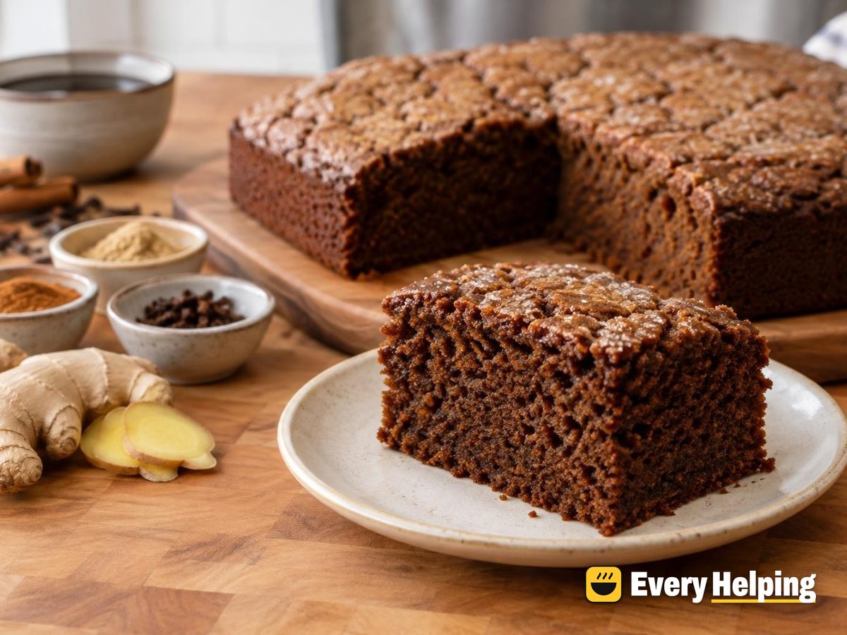 Fresh Ginger Molasses Snack Cake