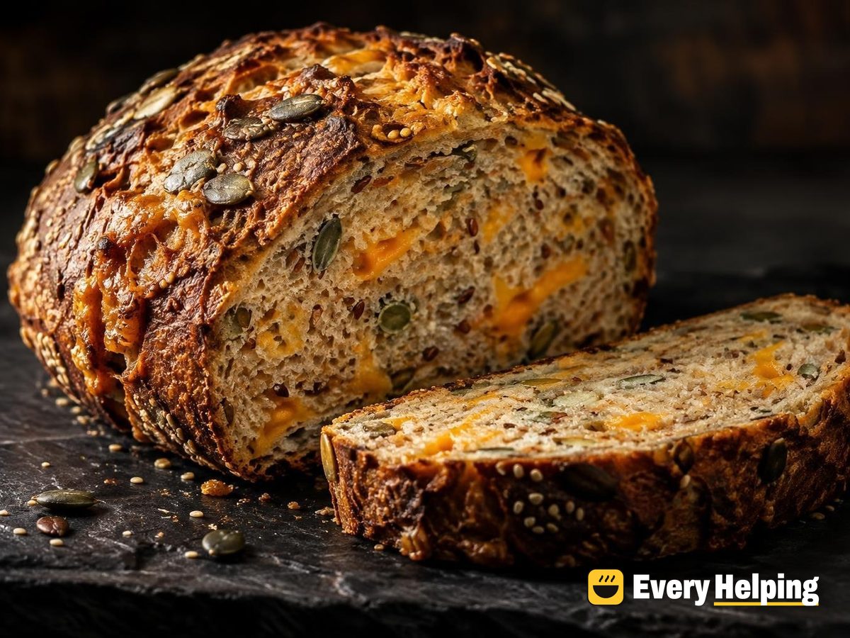 Sharp Cheddar Seeded Rye Sourdough Batard