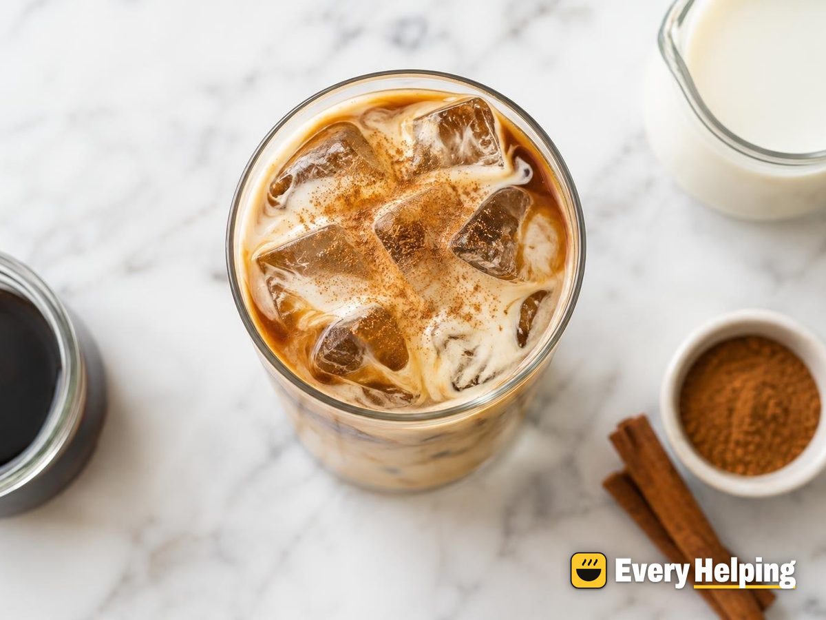 Maple Cinnamon Iced Eggnog Coffee