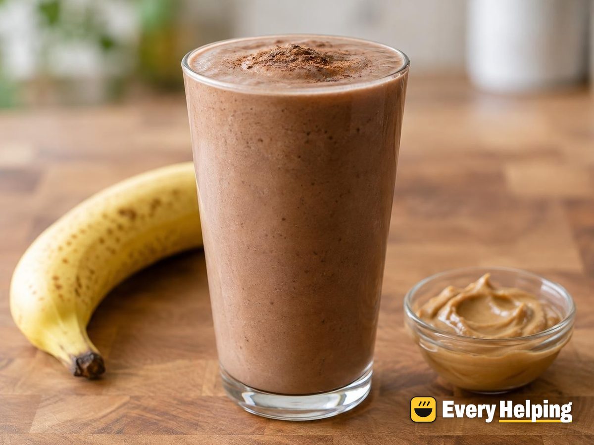Spiced Chocolate Banana Peanut Butter Smoothie