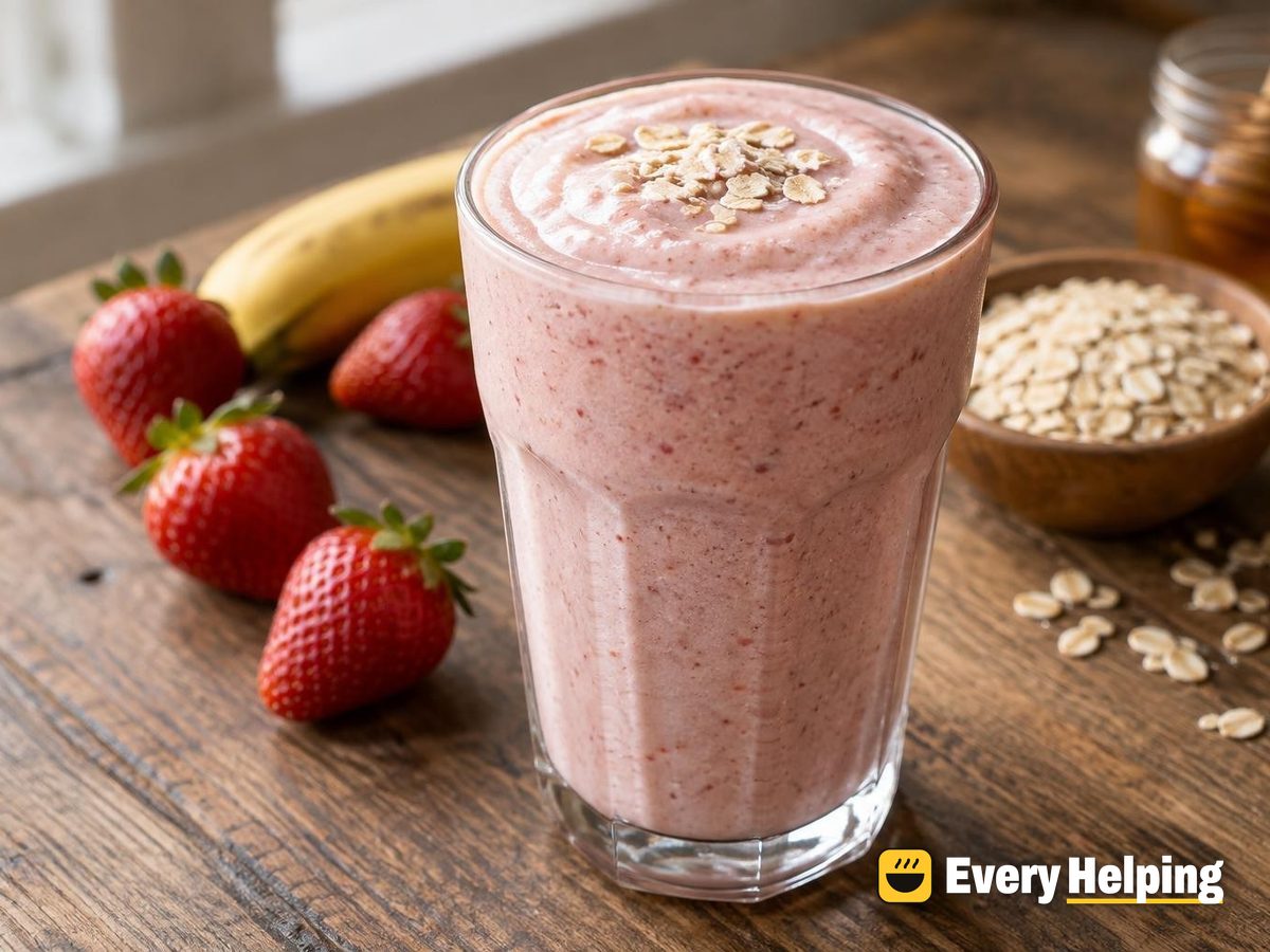 Strawberry Vanilla Oat Milkshake