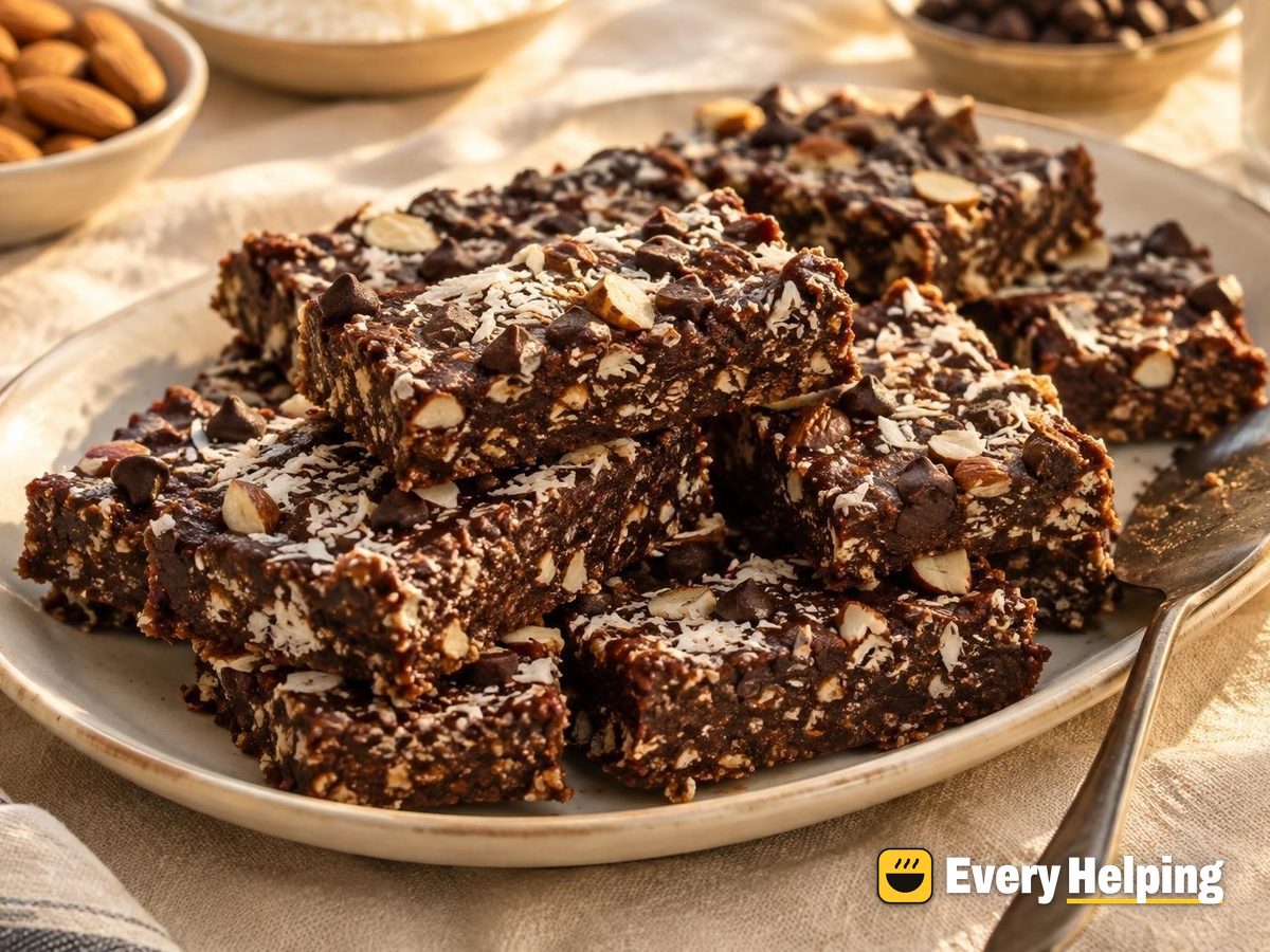 Chocolate Coconut Almond Pressed Bars