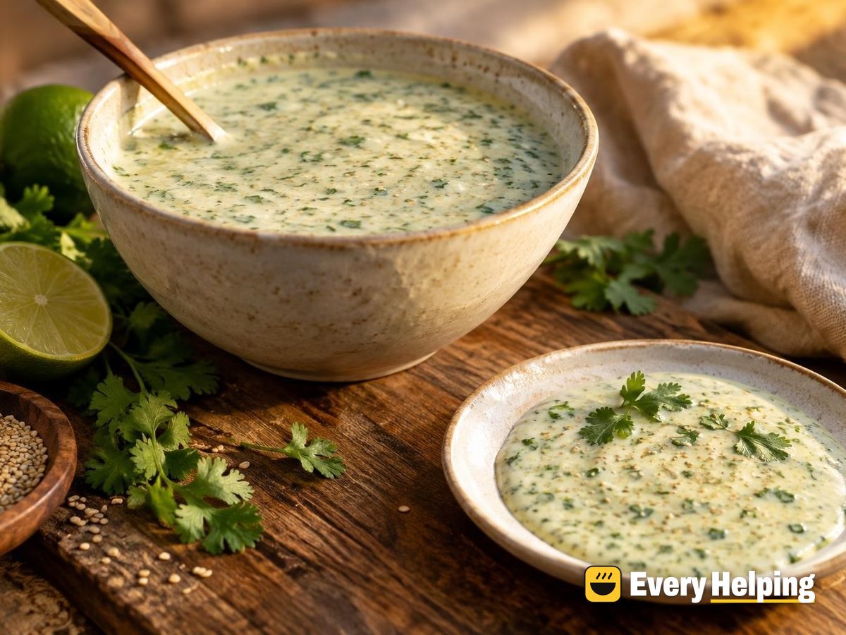 Toasted Sesame Yogurt Lime Cilantro Dressing