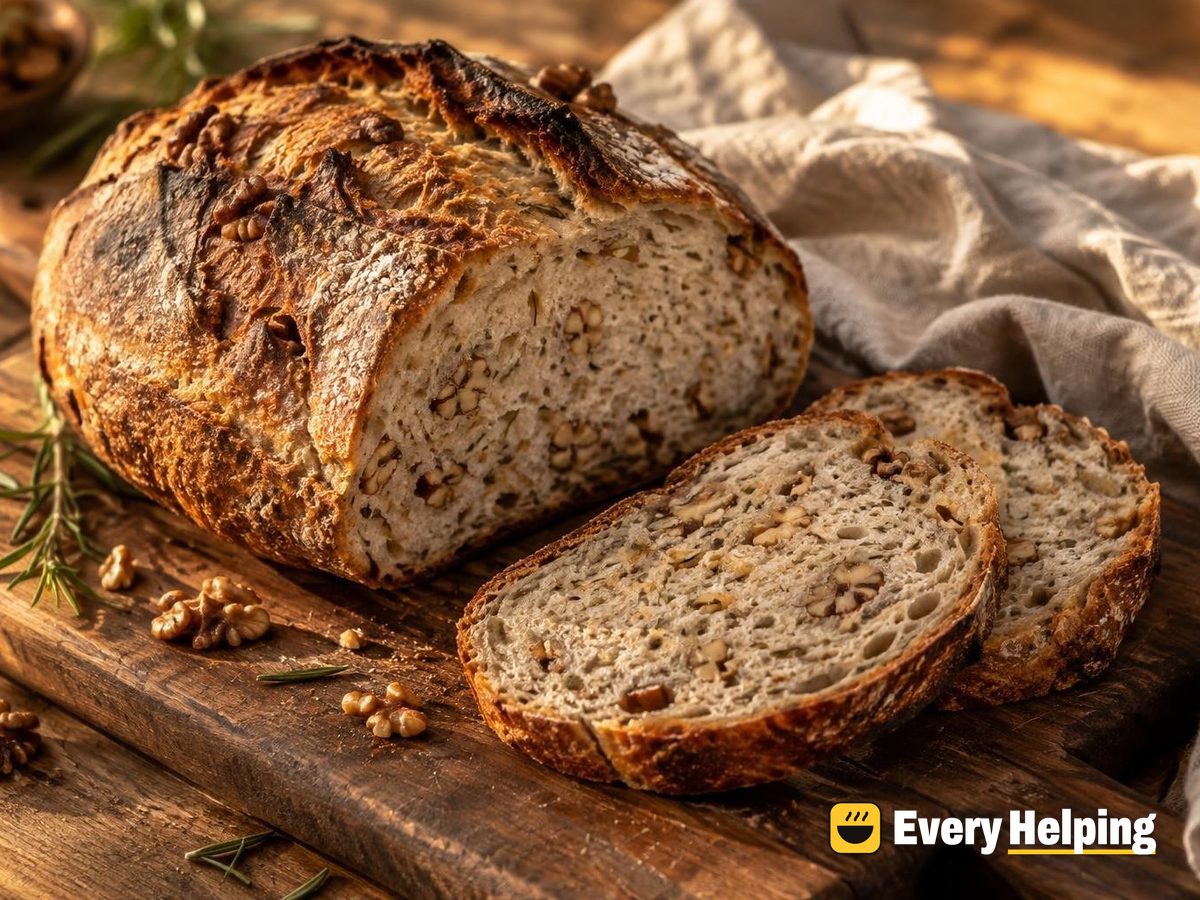 Toasted Walnut Rosemary Sourdough Batard