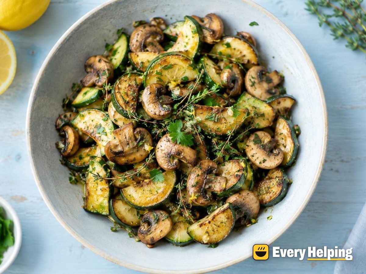 Sautéed Zucchini and Mushrooms with Lemon-Thyme