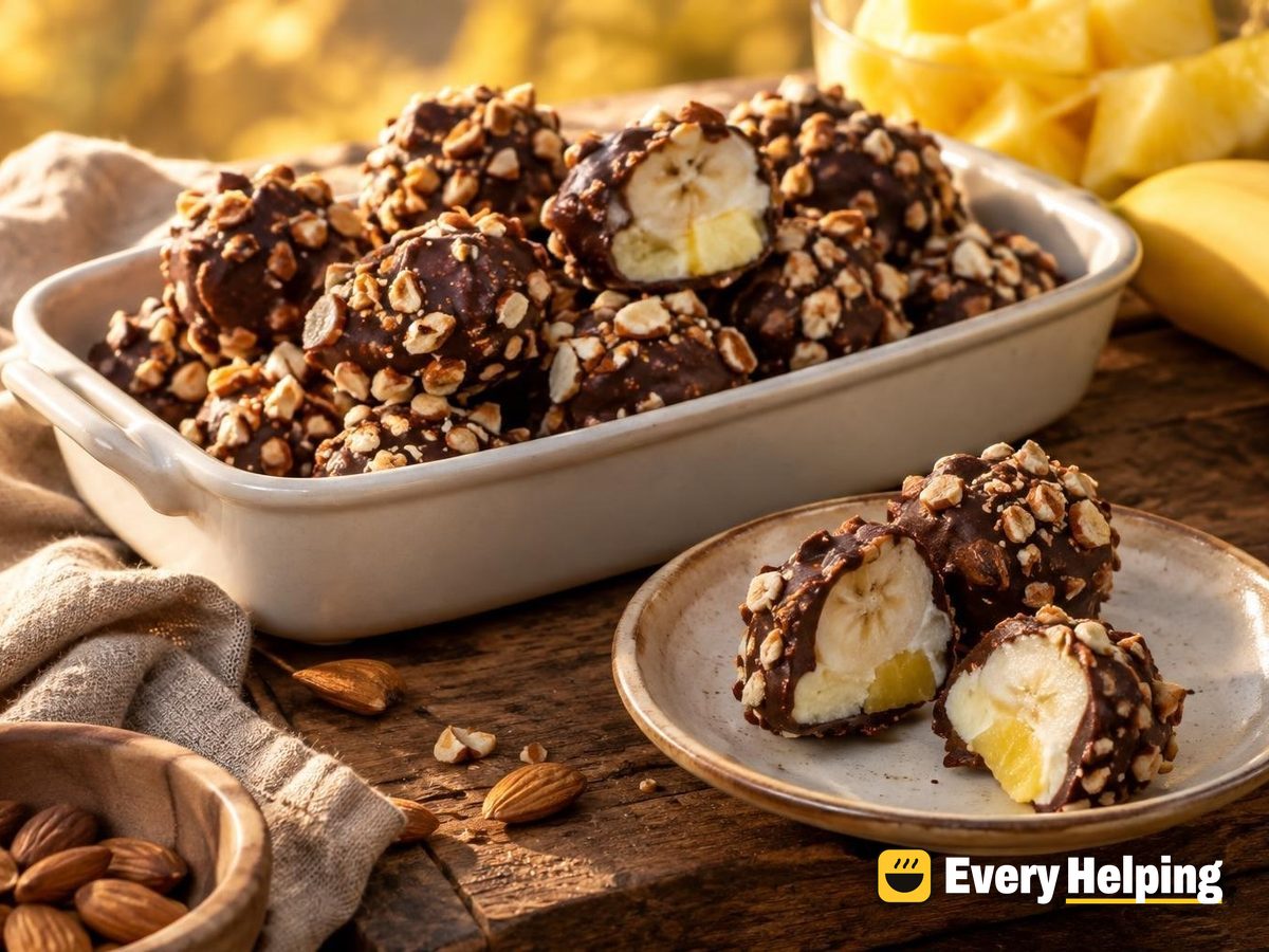 Frozen Pineapple Banana Split Bites