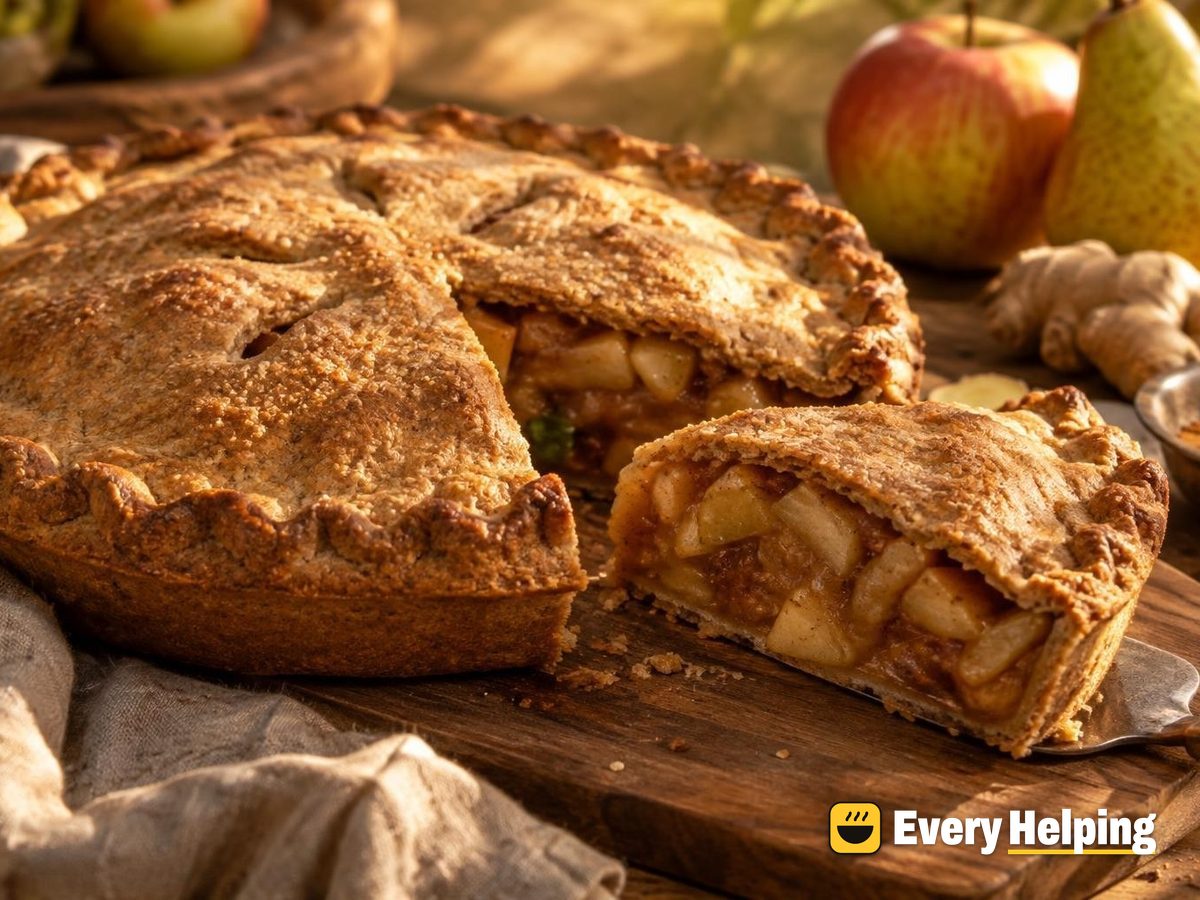 Apple Pear Ginger Pies, Whole Wheat Crust