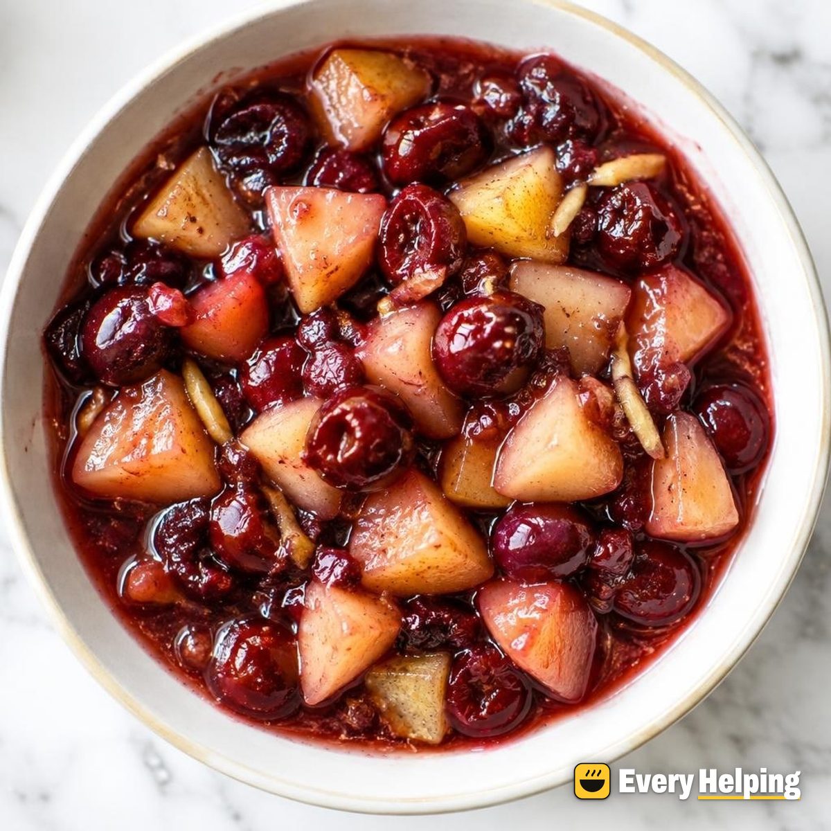 Pear-Cherry Ginger Compote with Vanilla