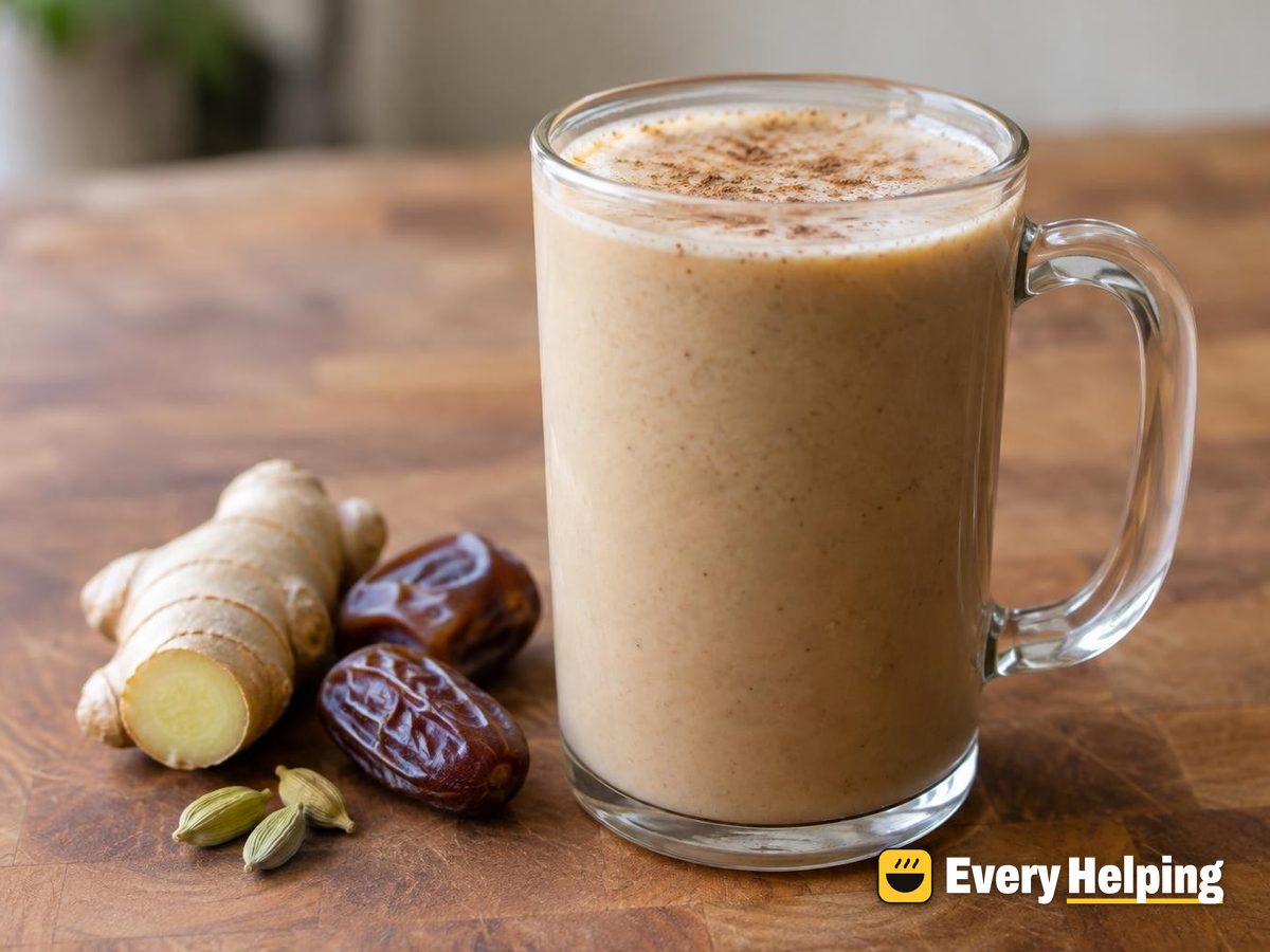 Cardamom Ginger Date Warm Milk