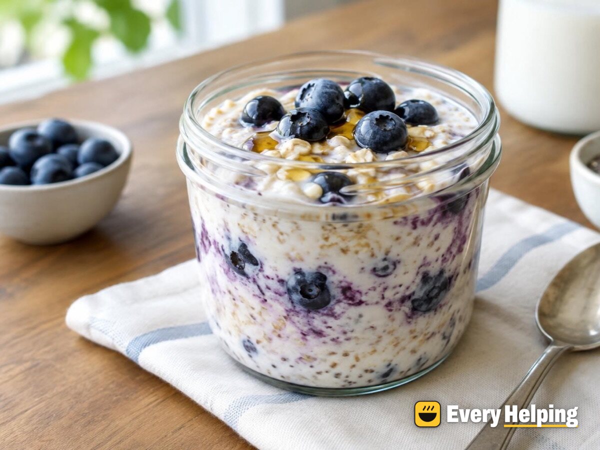 Berry overnight oats with Greek yogurt