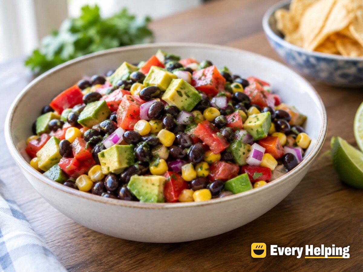 Black bean and corn salad with lime