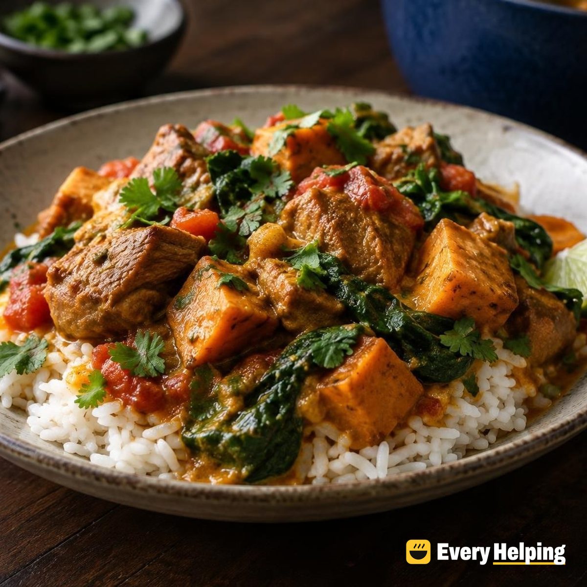 Ginger Pork and Sweet Potato Coconut Curry Stew