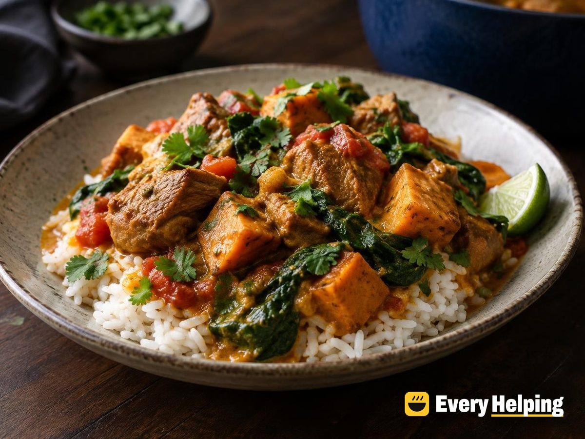 Ginger Pork and Sweet Potato Coconut Curry Stew