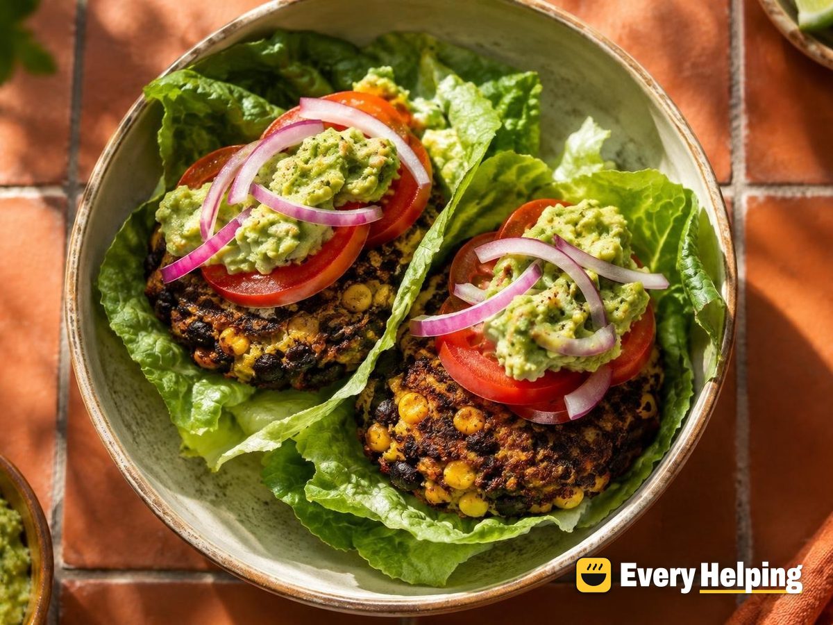 Smoky Black Bean and Corn Smash Burgers