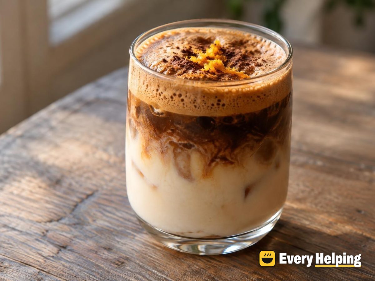 Shaken Almond Mocha Espresso with Orange