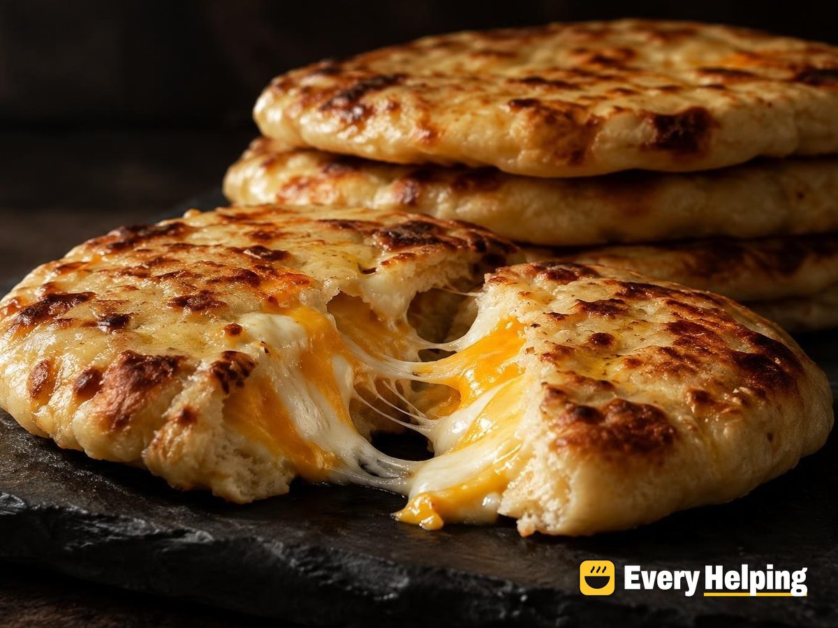 Cheese-Stuffed Skillet Naan