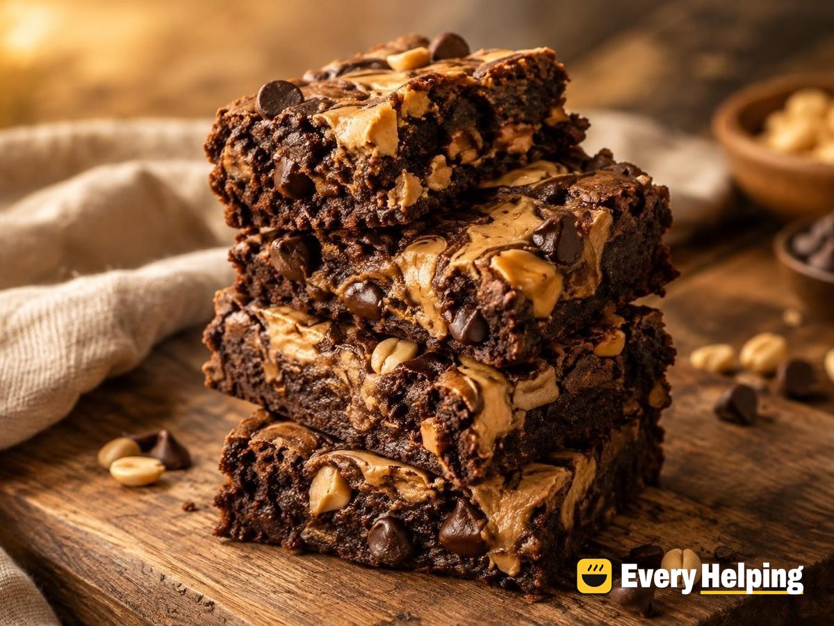 Peanut Butter Swirl Fudge Brownies