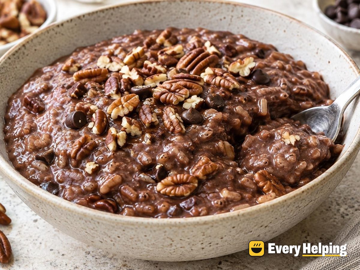 Mexican Chocolate Rice Pudding with Toasted Pecans