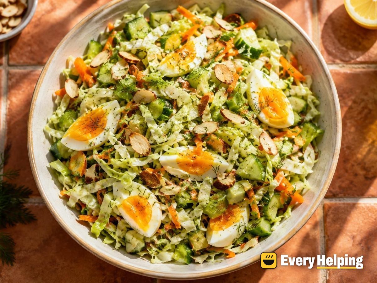 Crunchy Egg and Cabbage Chopped Salad