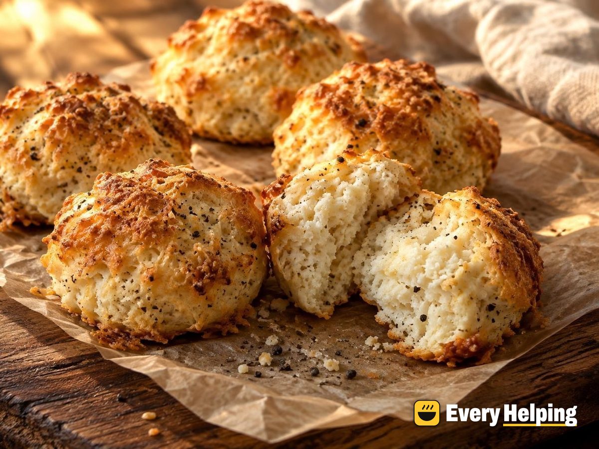 Ricotta Parmesan Cacio e Pepe Drop Biscuits