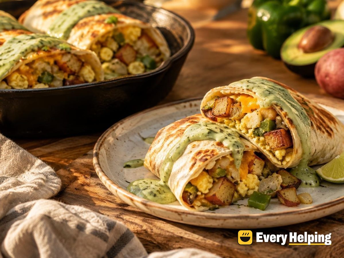 Crispy Potato and Egg Breakfast Burritos