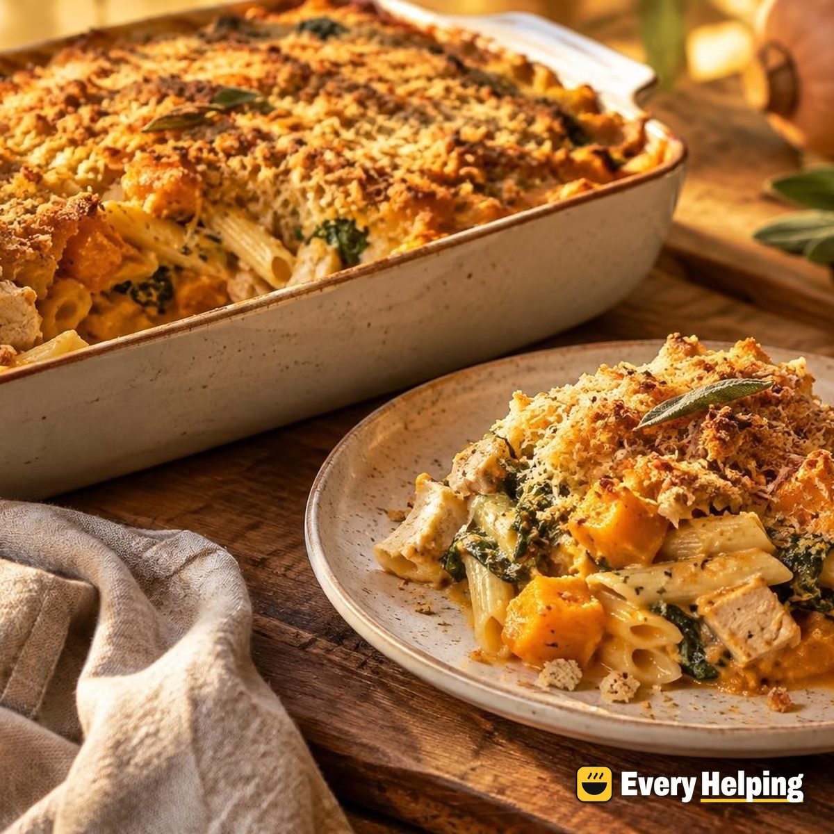 Turkey Butternut Sage-Style Pasta Bake