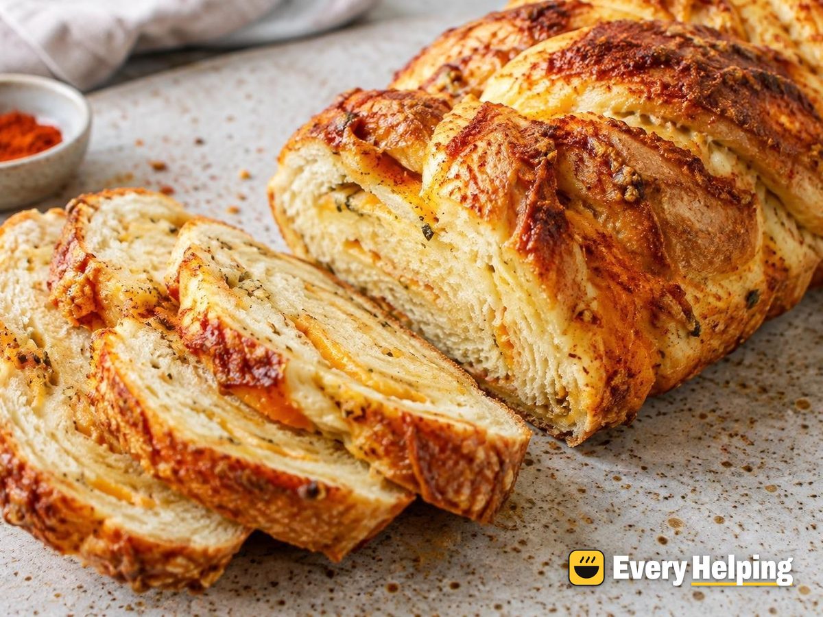 Buttery Garlic Cheddar Milk Braid