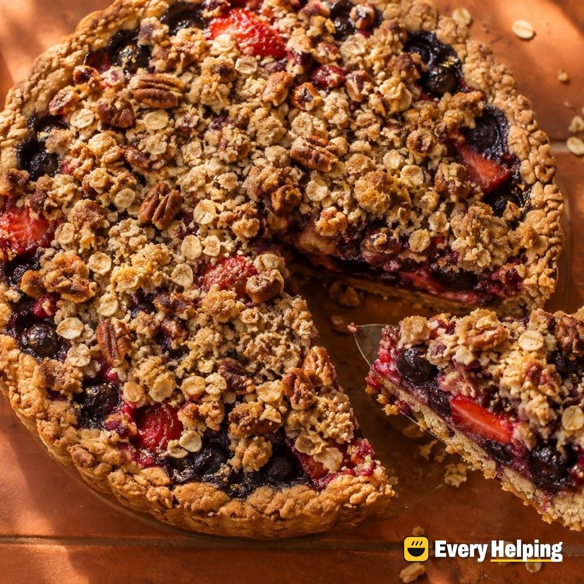 Baked Mixed Berry Crumb Tarts with Oat Crust