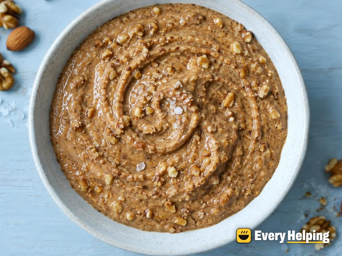 Crunchy Sea-Salted Walnut-Almond Butter