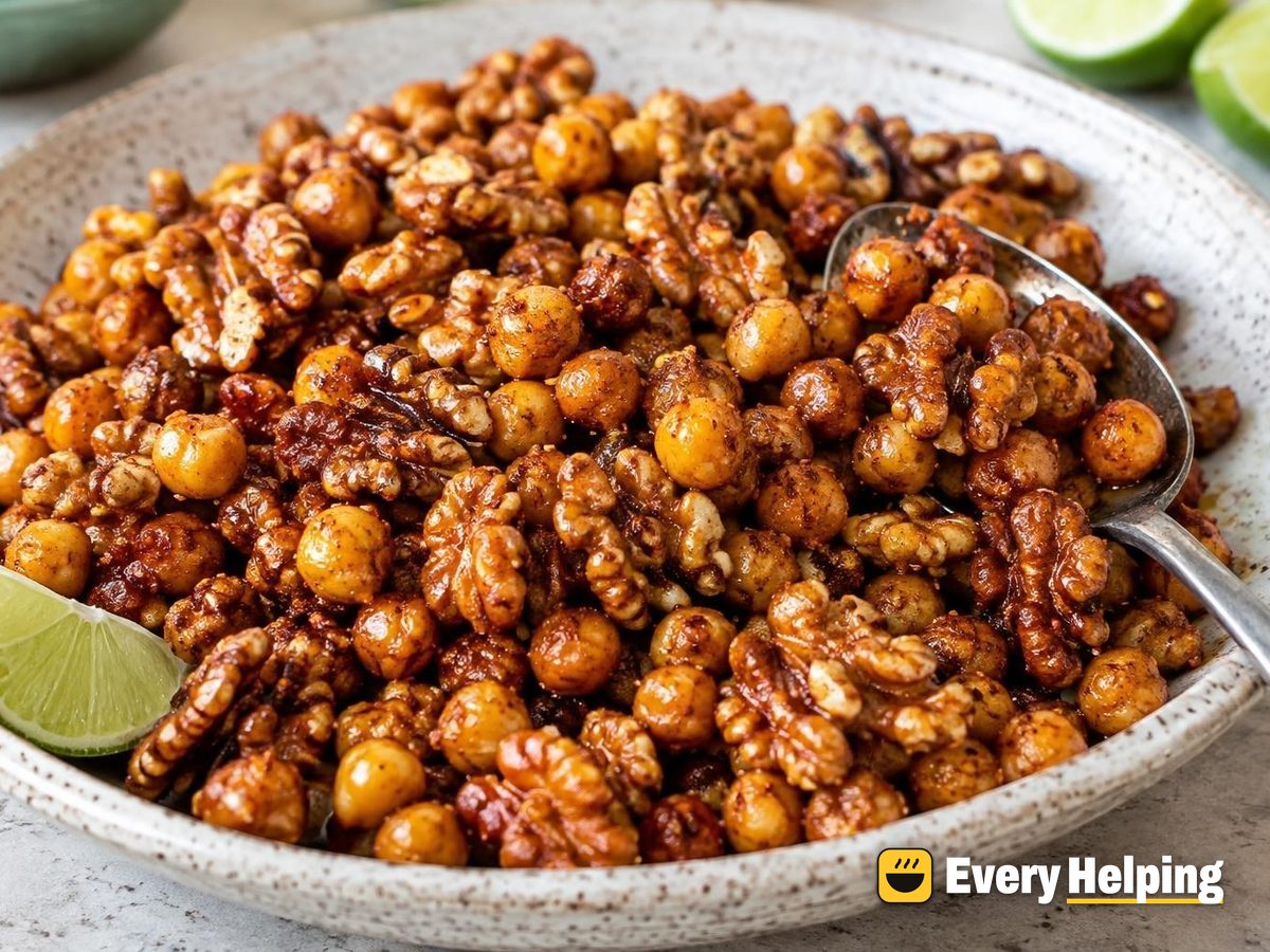 Smoky Paprika Walnut and Chickpea Crunch
