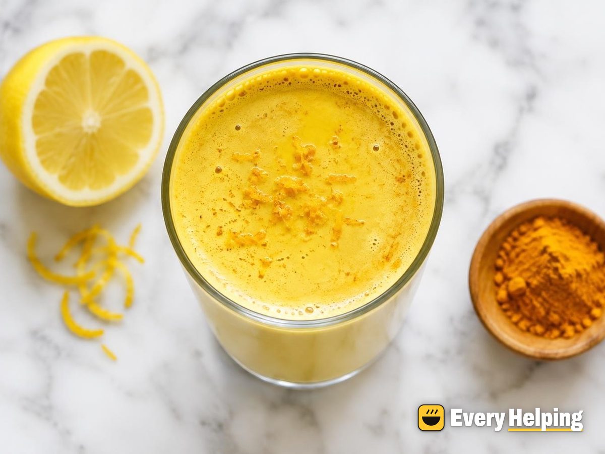 Golden Turmeric Lemon Coconut Tea Latte