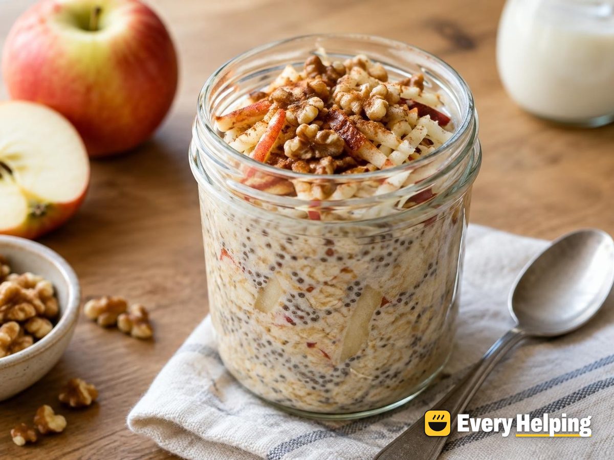 Apple Pie Overnight Oats with Chia