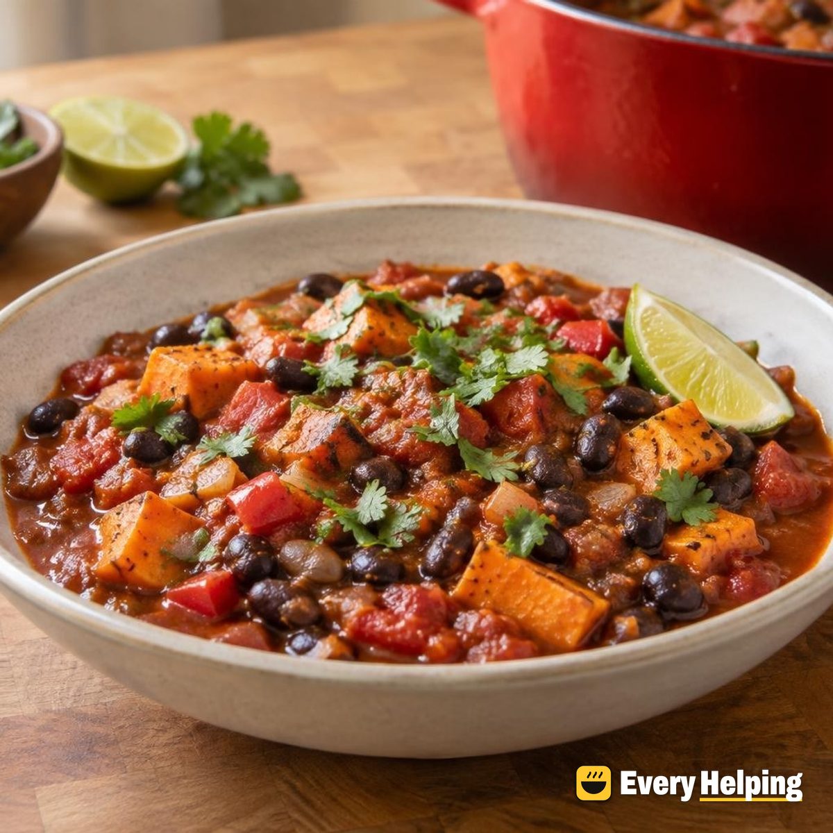 Smoky Sweet Potato and Black Bean Chili