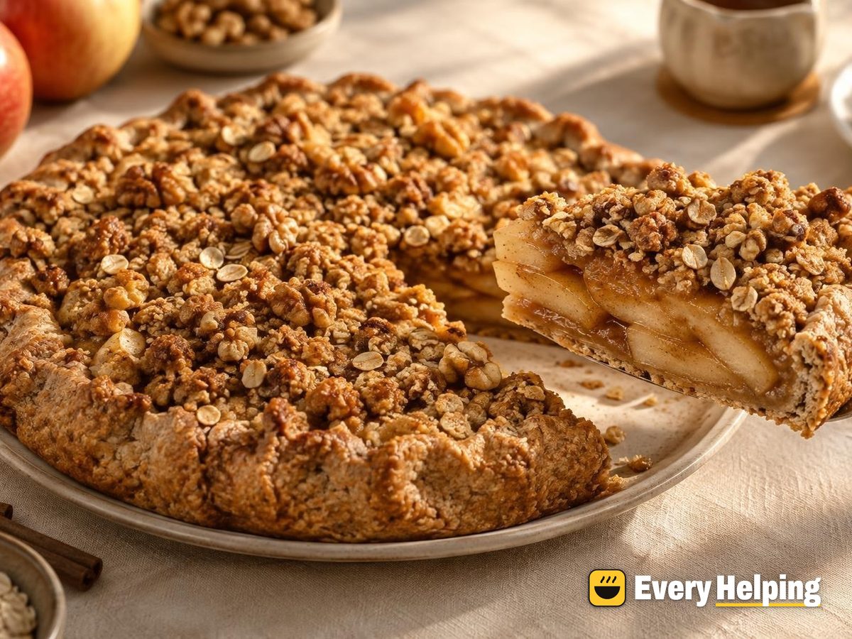 Open-Face Apple Maple Pies with Walnut Crumble