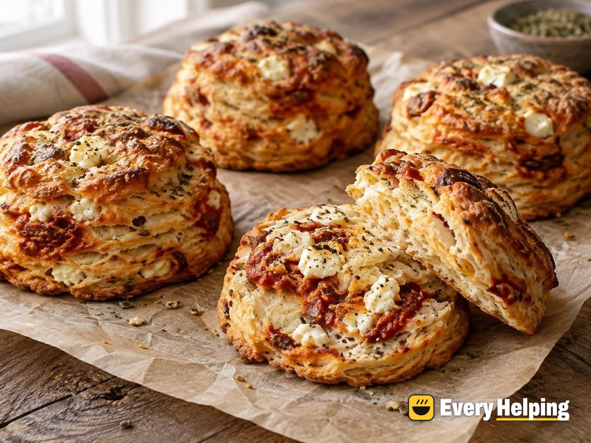 Feta Sun-Dried Style Tomato Pepper Biscuits